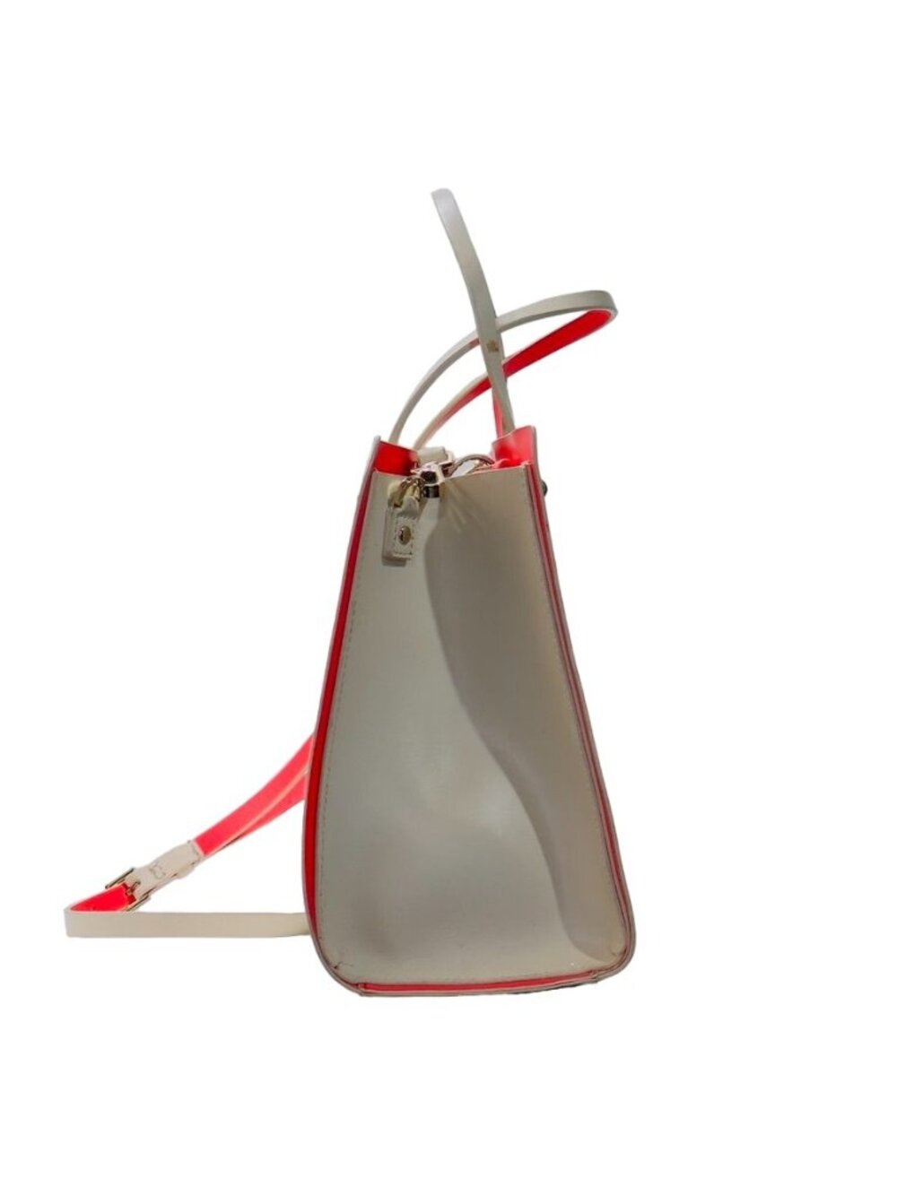 KATE SPADE Arbour Hill Elodie Handbag Beige Red Adjust Detachable Strap Handles - Picture 9 of 13